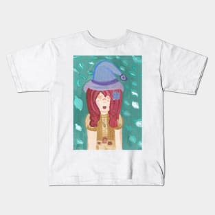 Kawaii Floral Witch Kids T-Shirt